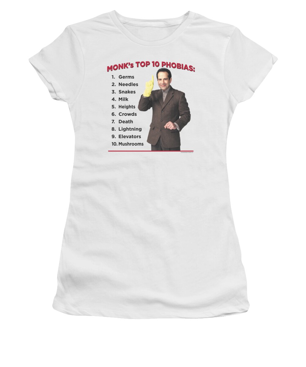 Monk Women's T-Shirt featuring the digital art Monk - Top 10 Phobias by Brand A