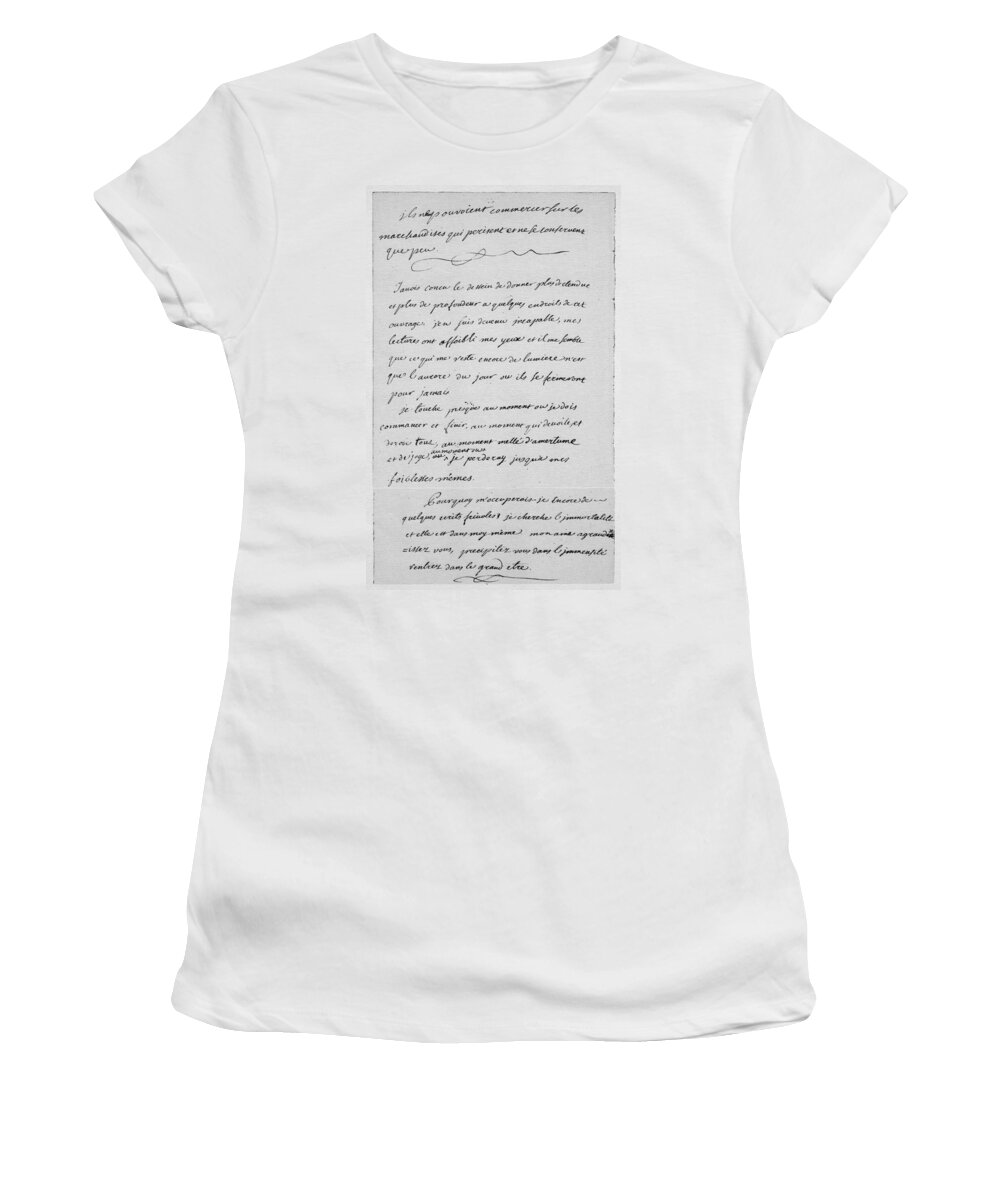 1750 Women's T-Shirt featuring the painting Montesquieu Penses by Granger