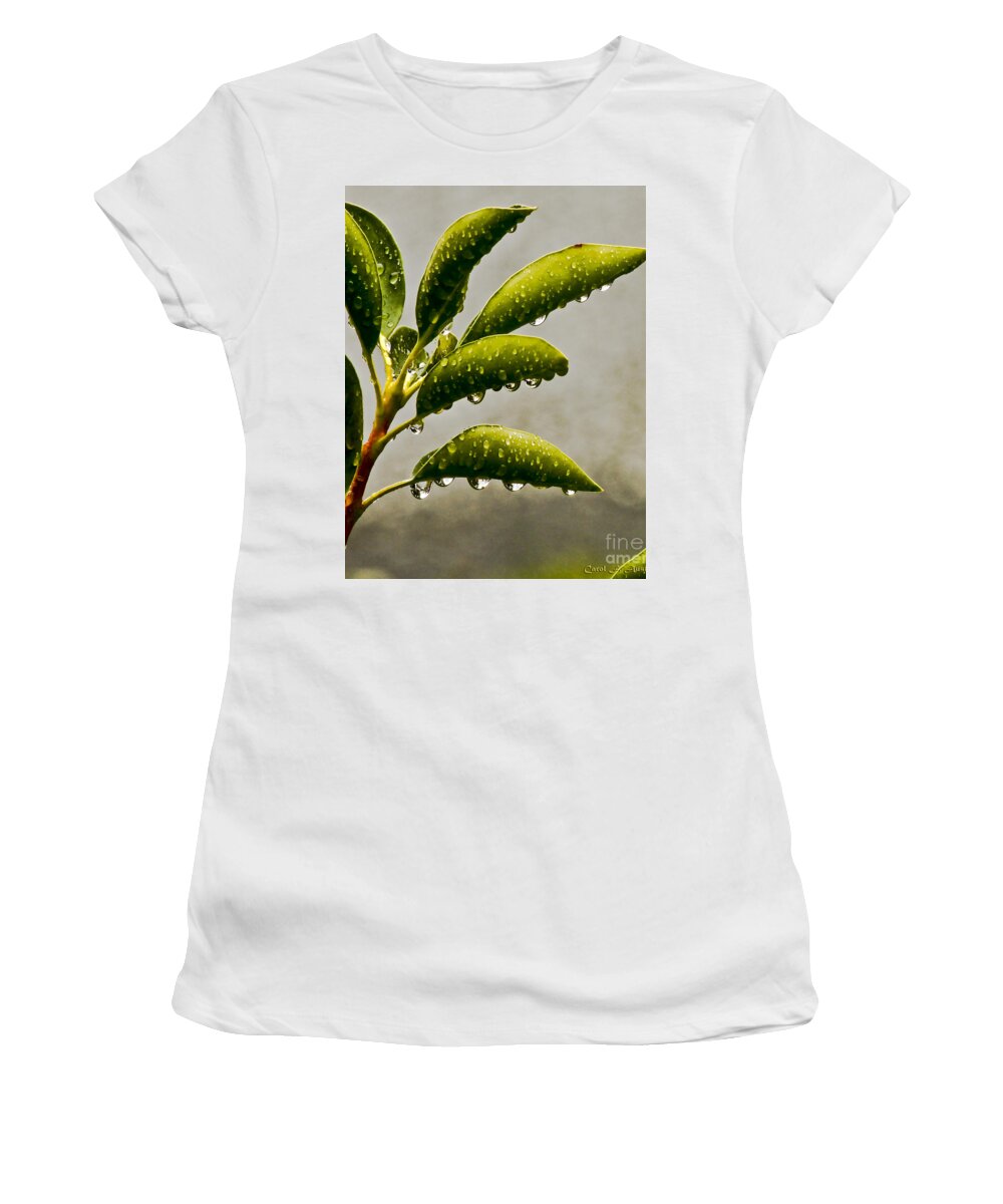 Nature Women's T-Shirt featuring the photograph Natures Teardrops by Carol F Austin