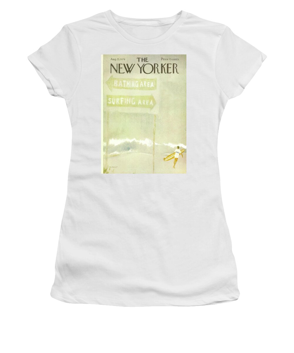 Vacations Women's T-Shirt featuring the painting New Yorker August 23rd, 1976 by James Stevenson