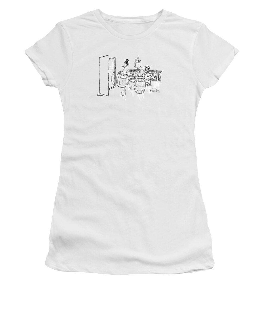 Government Women's T-Shirt featuring the drawing New Yorker August 24th, 1992 by Mischa Richter