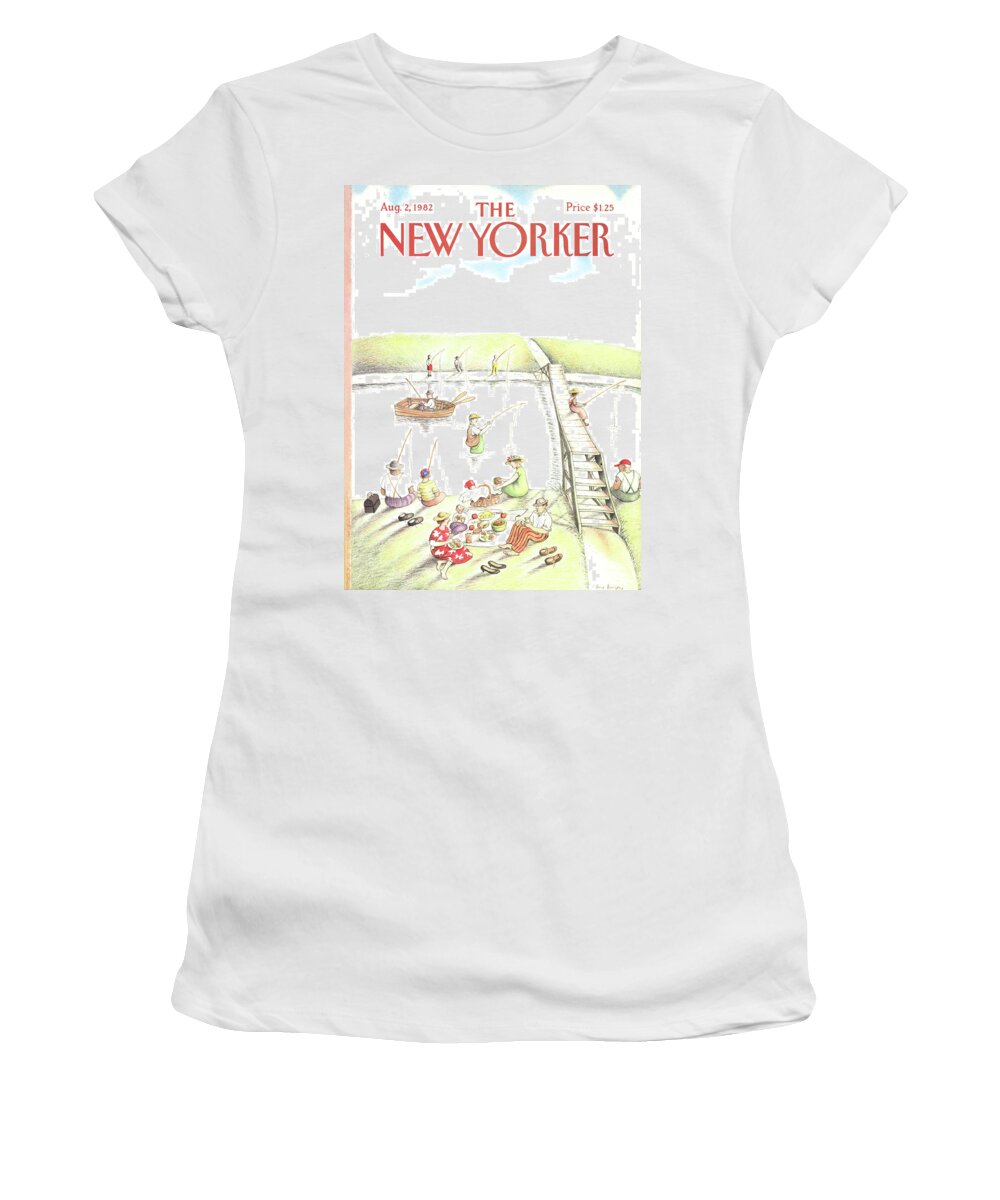 Summer Women's T-Shirt featuring the painting New Yorker August 2nd, 1982 by Anne Burgess