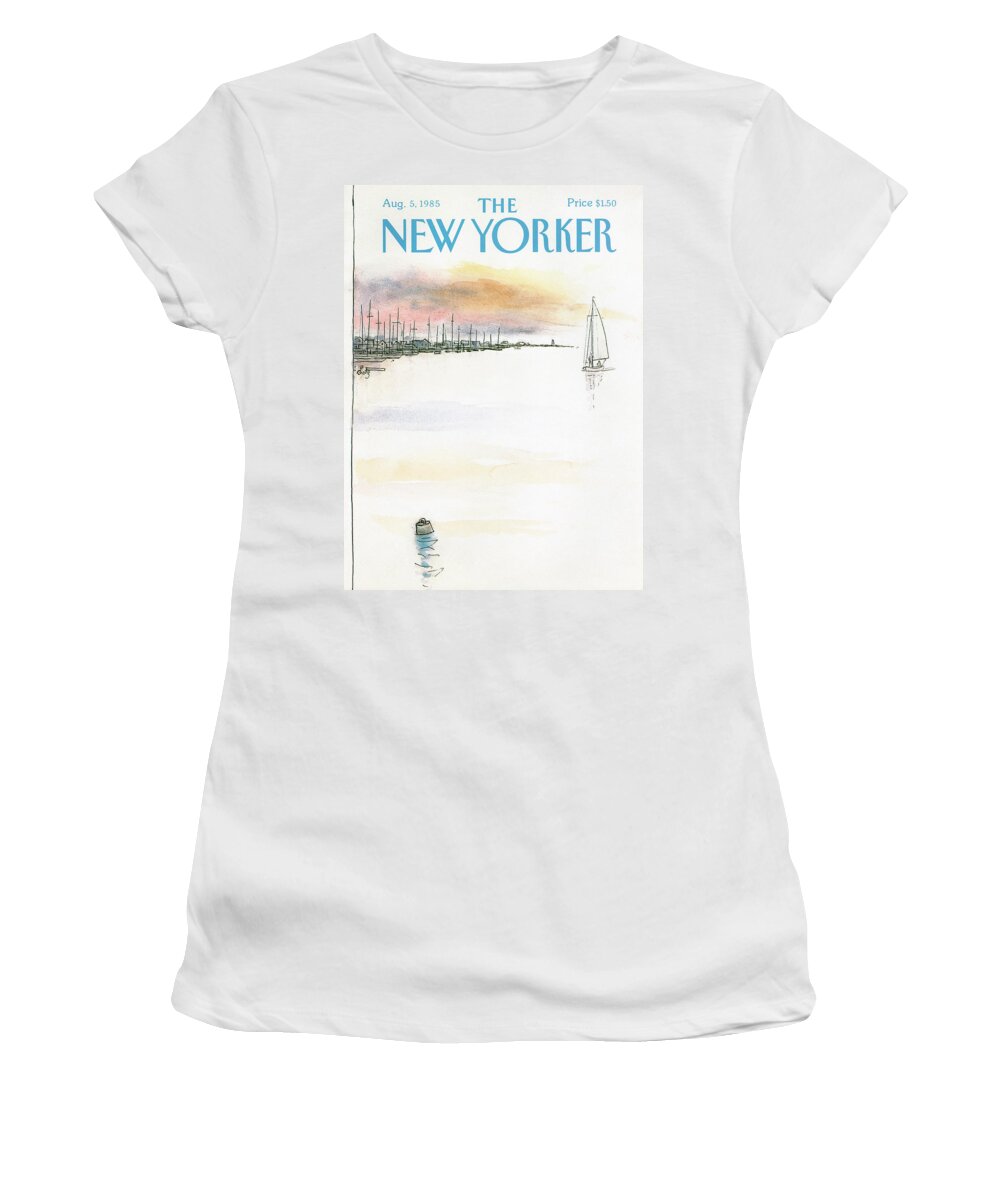 Nature Women's T-Shirt featuring the painting New Yorker August 5th, 1985 by Arthur Getz