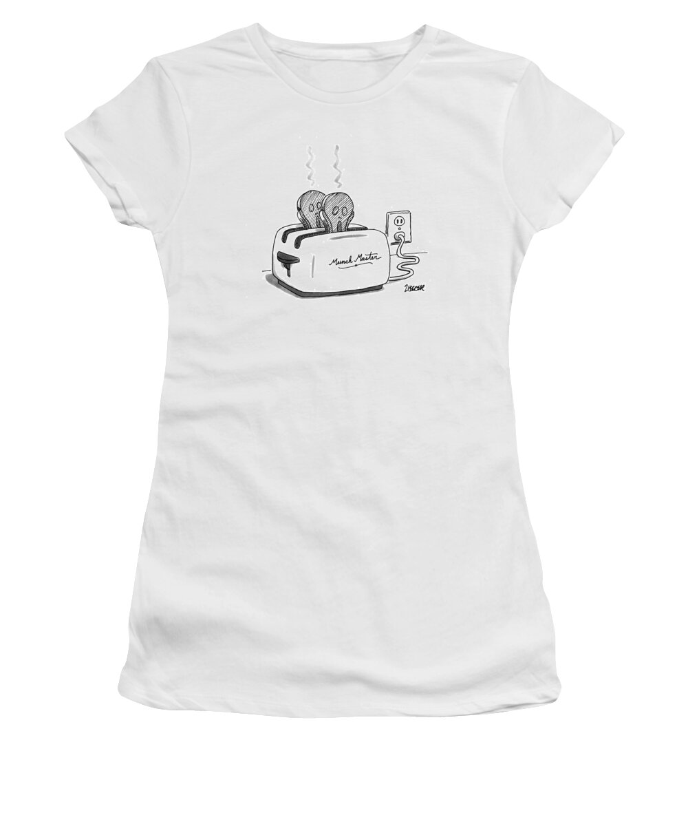 Food Women's T-Shirt featuring the drawing New Yorker December 12th, 1994 by Jack Ziegler