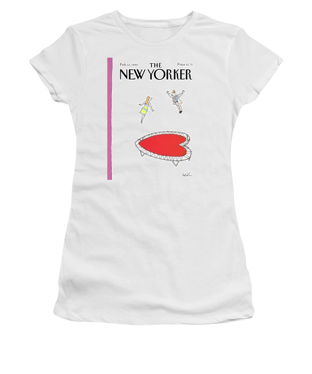 Holidays Women's T-Shirt featuring the painting New Yorker February 12th, 1990 by Arnie Levin