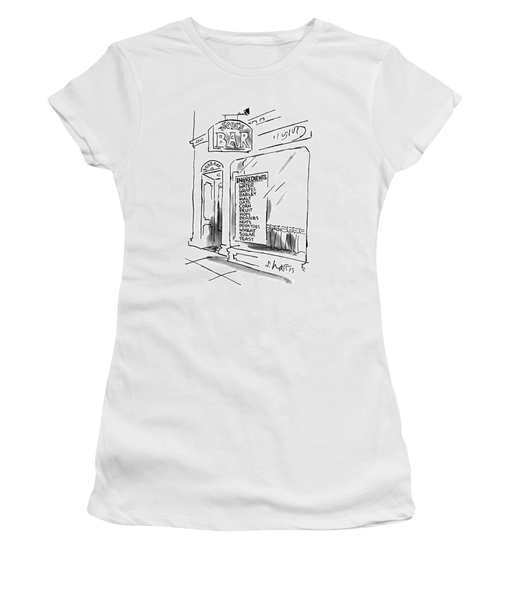 Food Women's T-Shirt featuring the drawing New Yorker July 16th, 1990 by Sidney Harris