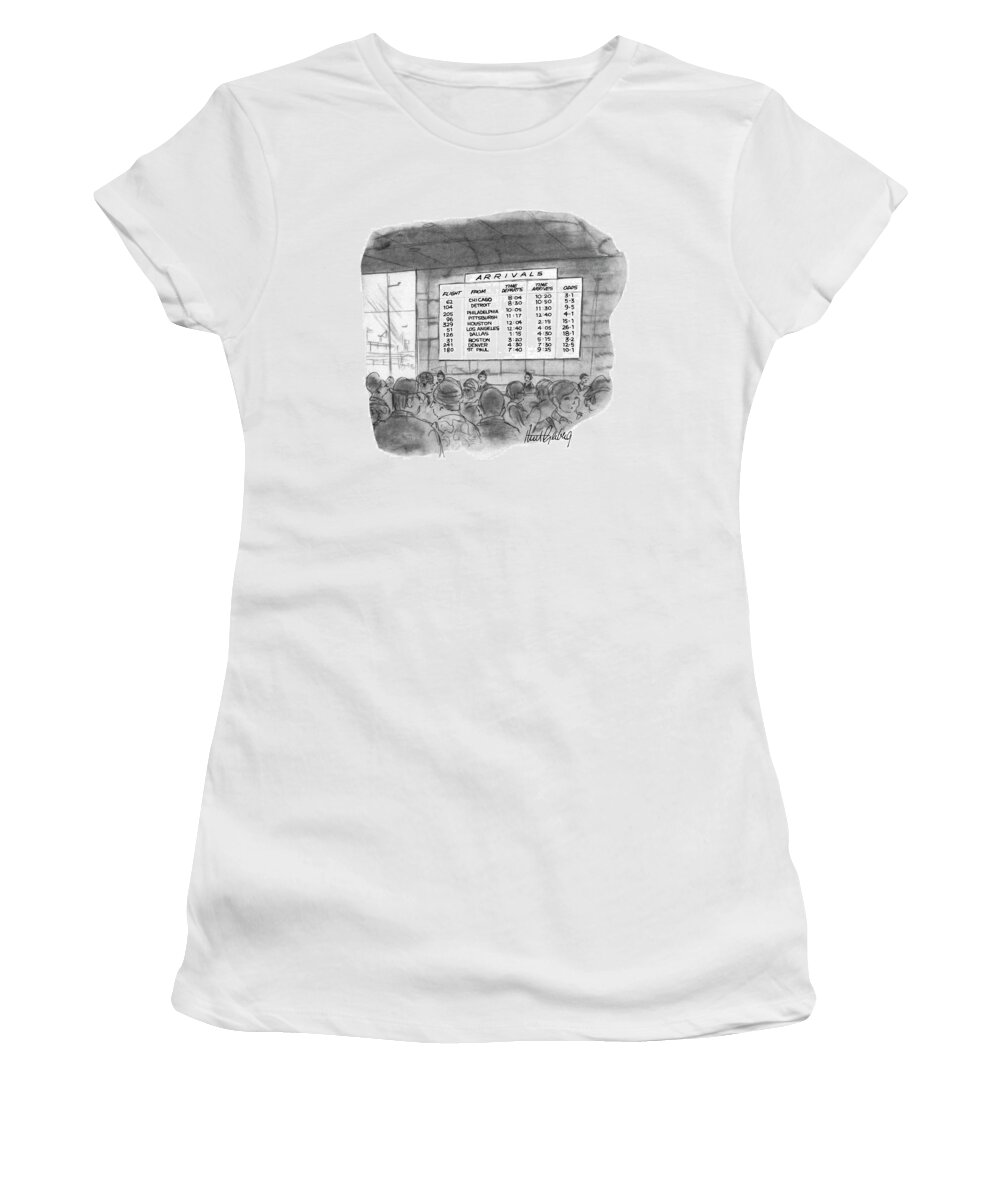 Travel Women's T-Shirt featuring the drawing New Yorker July 4th, 1970 by Mort Gerberg