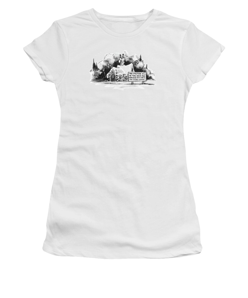 Fairy Tales Women's T-Shirt featuring the drawing New Yorker June 13th, 1977 by Lee Lorenz