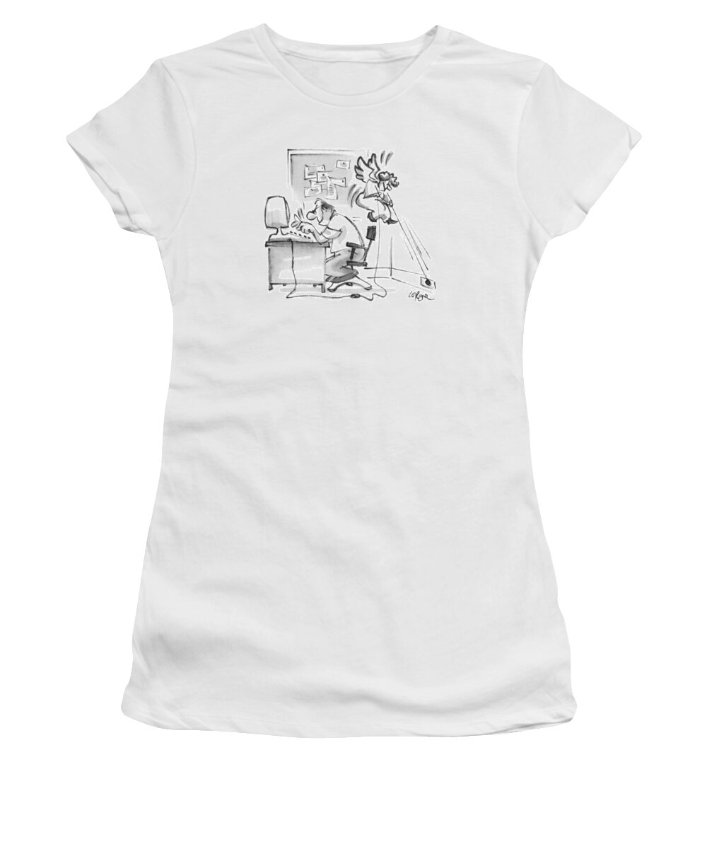 Computers Women's T-Shirt featuring the drawing New Yorker June 27th, 1994 by Lee Lorenz
