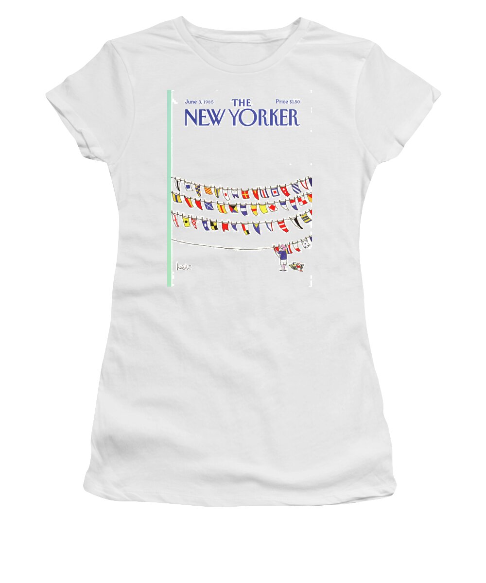 Leisure Women's T-Shirt featuring the painting New Yorker June 3rd, 1985 by Arnie Levin
