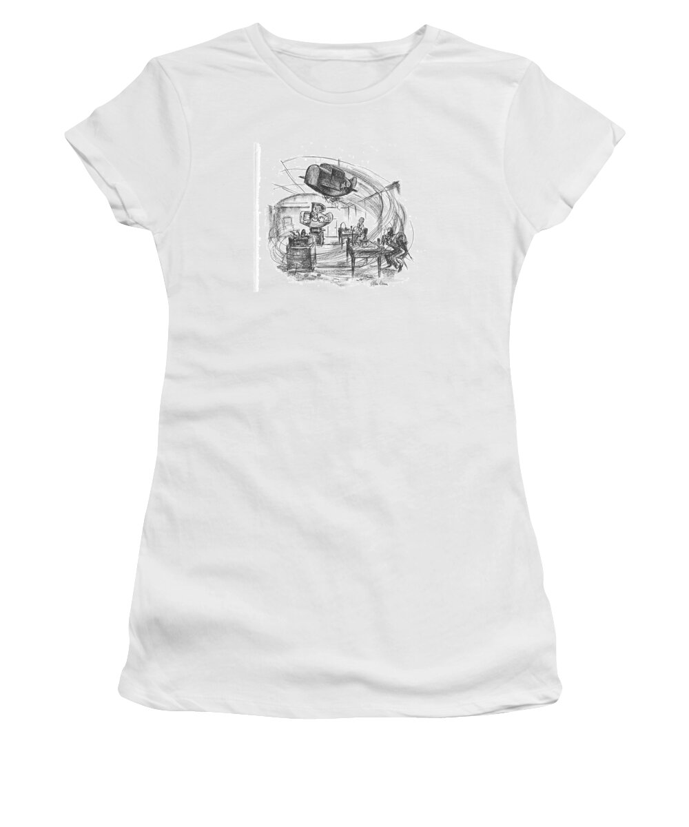 112529 Adu Alan Dunn Women's T-Shirt featuring the drawing New Yorker March 20th, 1943 by Alan Dunn