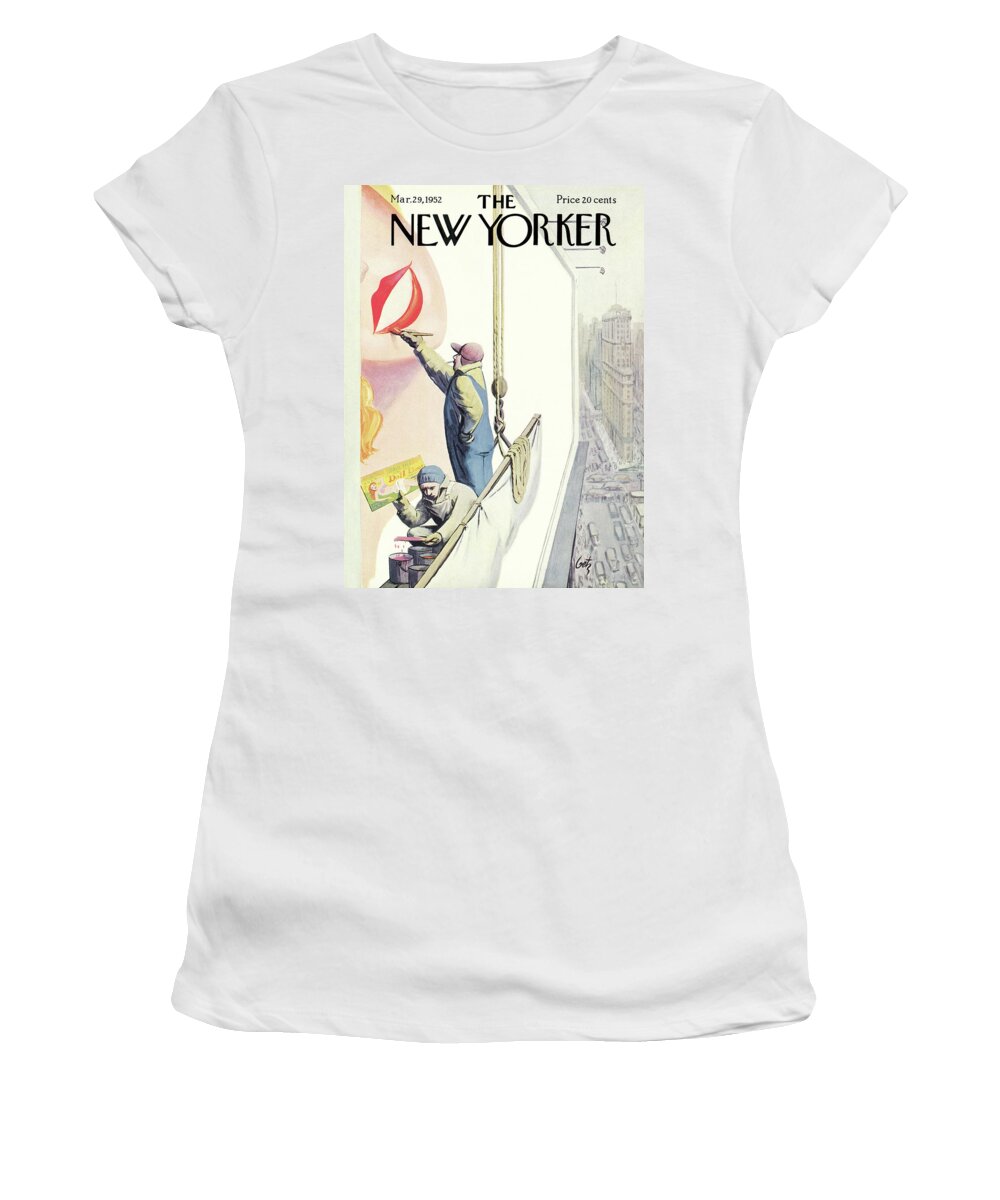 Advertising Women's T-Shirt featuring the painting New Yorker March 29th, 1952 by Arthur Getz