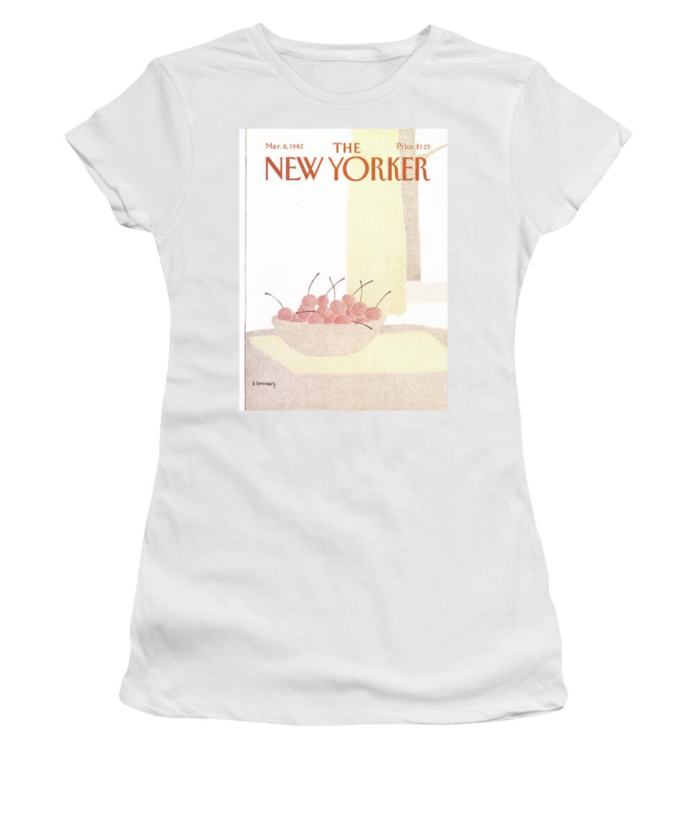 Food Women's T-Shirt featuring the painting New Yorker March 8th, 1982 by Devera Ehrenberg