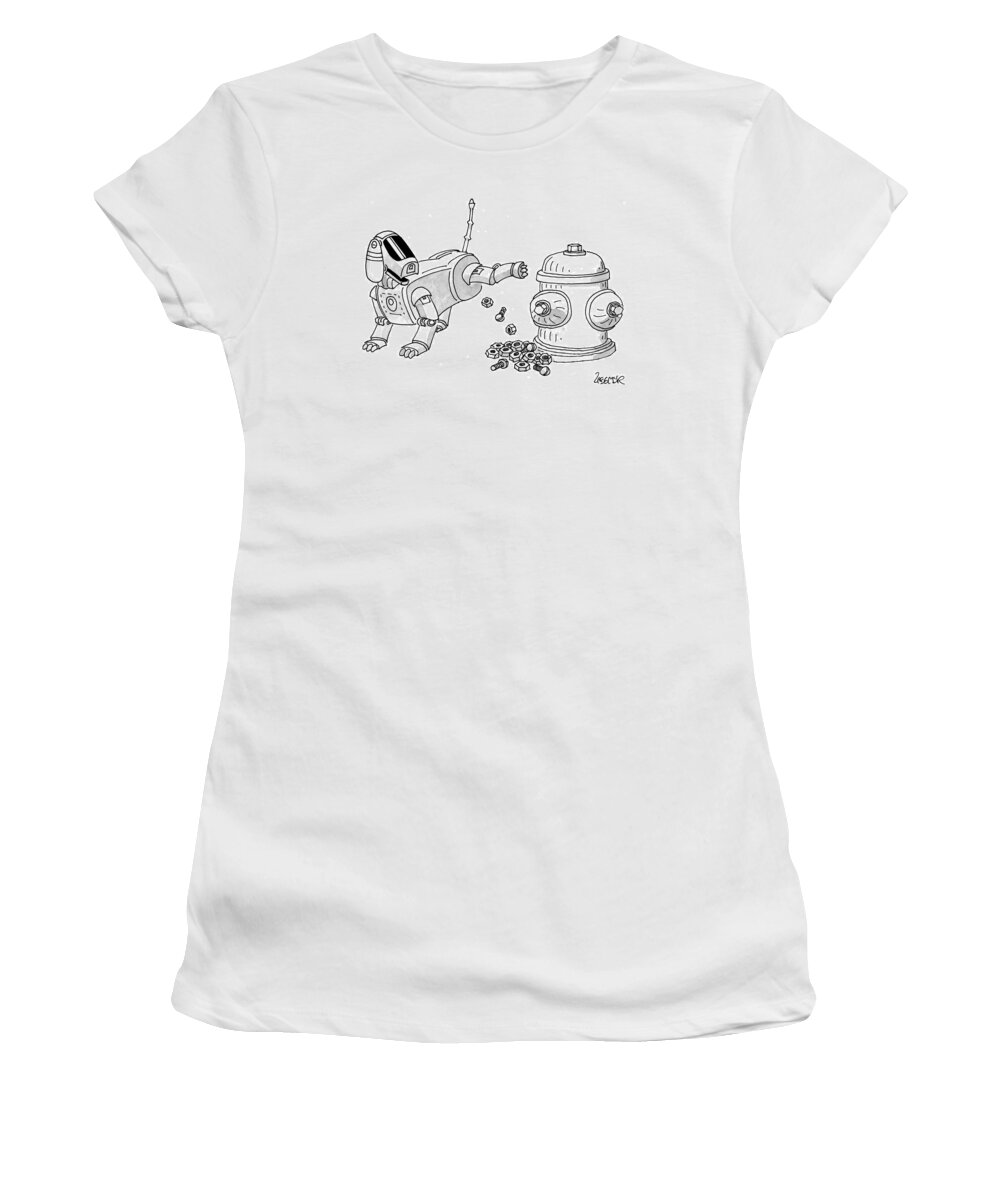Dogs - General Women's T-Shirt featuring the drawing New Yorker May 31st, 1999 by Jack Ziegler