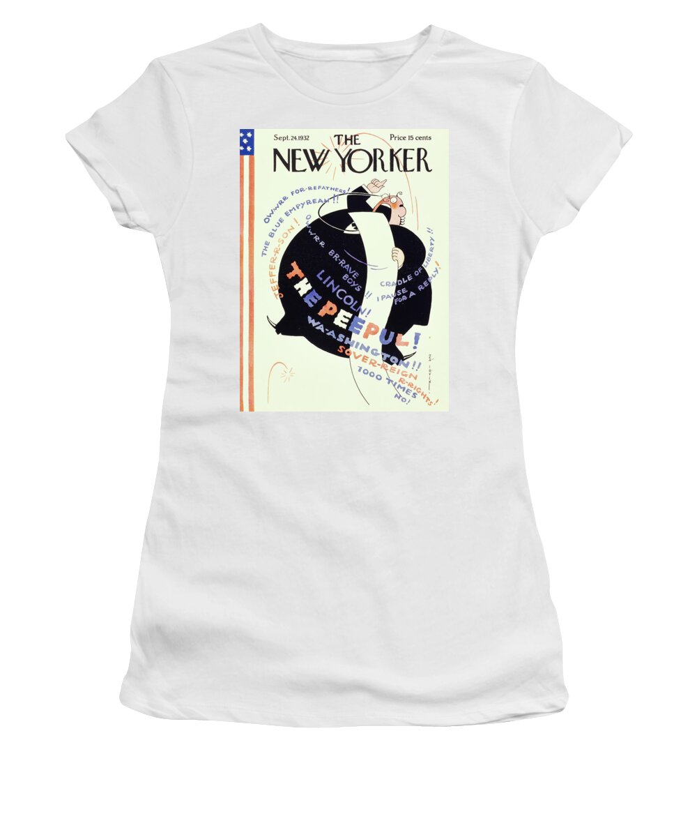 Illustration Women's T-Shirt featuring the painting New Yorker September 24 1932 by Rea Irvin