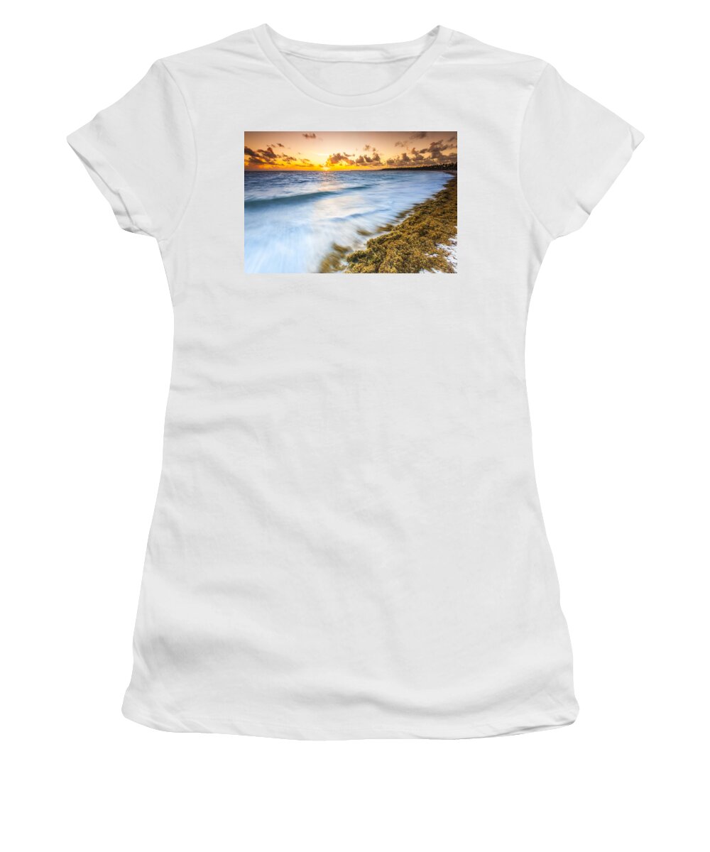 Clouds Women's T-Shirt featuring the photograph Ocean Retreat by Sebastian Musial