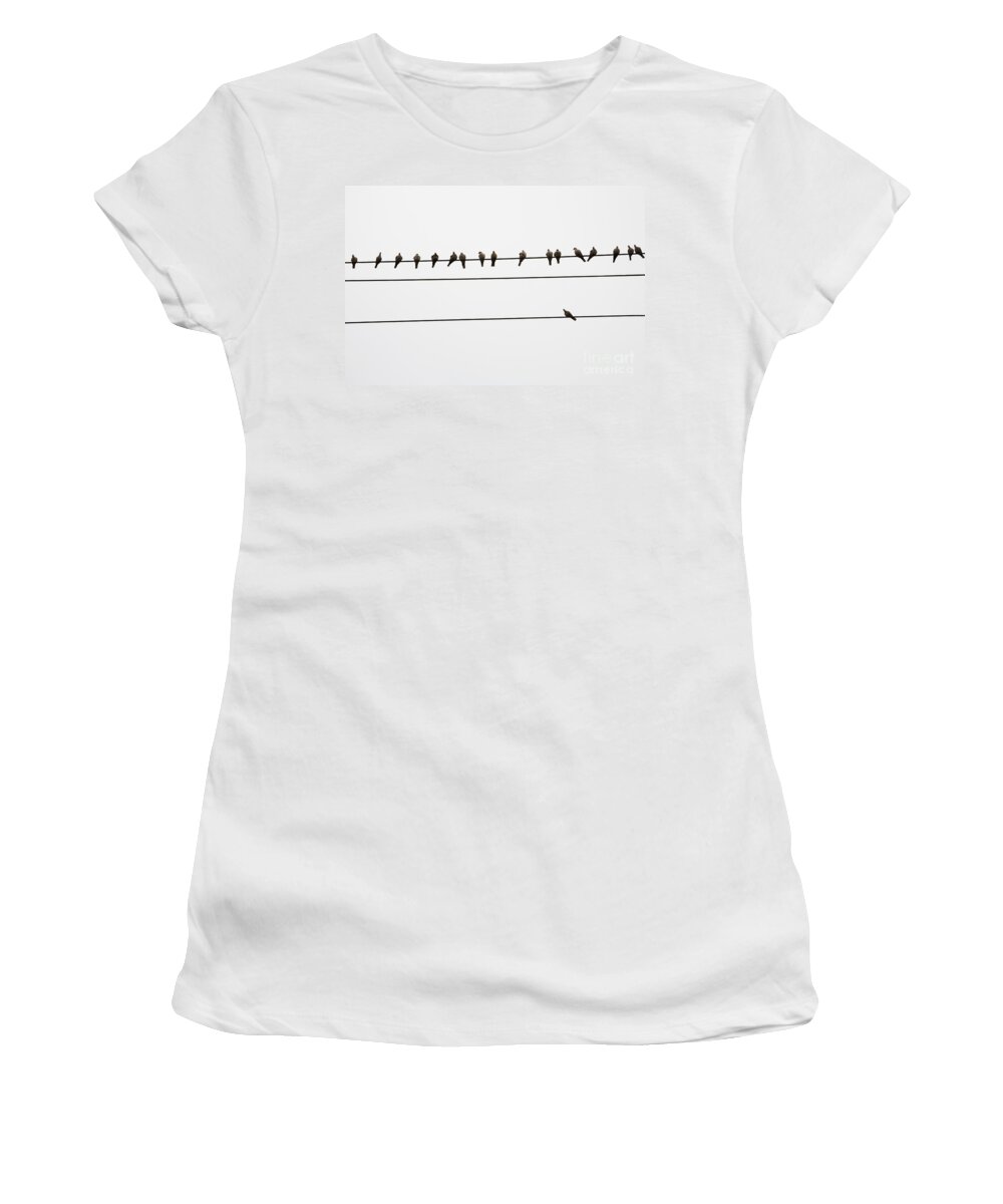 Communications Women's T-Shirt featuring the photograph Odd Man Out by Diane Macdonald
