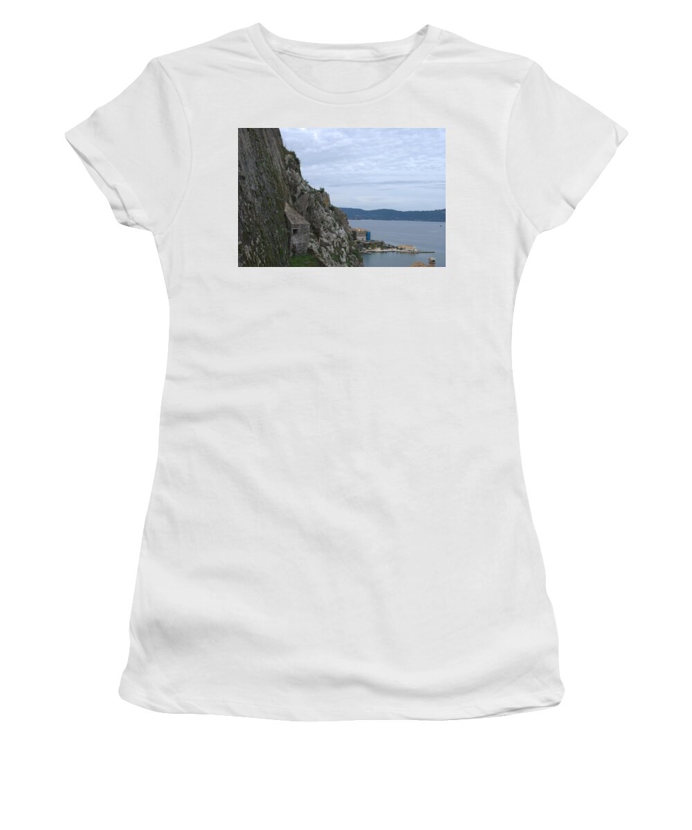 Old Fort Corfu Women's T-Shirt featuring the photograph Old Fort Corfu by George Katechis
