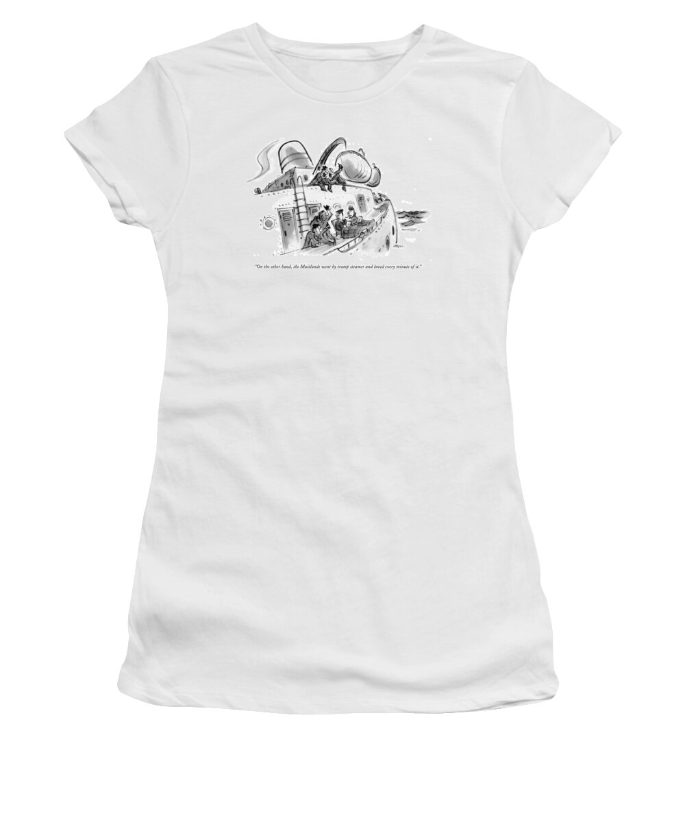 Travel Women's T-Shirt featuring the drawing On The Other Hand by Lee Lorenz