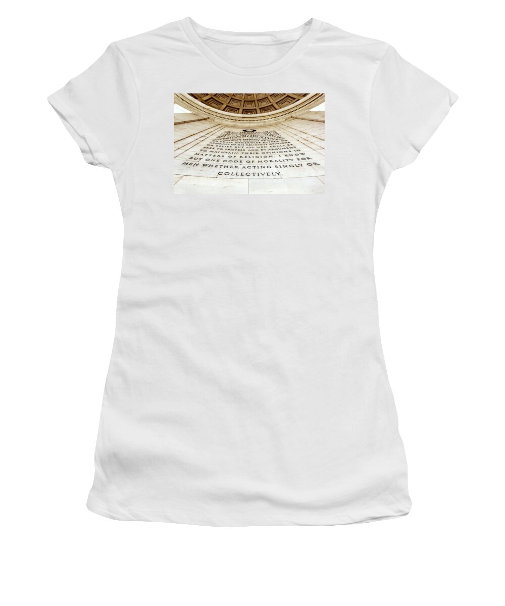 Thomas Jefferson Women's T-Shirt featuring the photograph One Code by Greg Collins