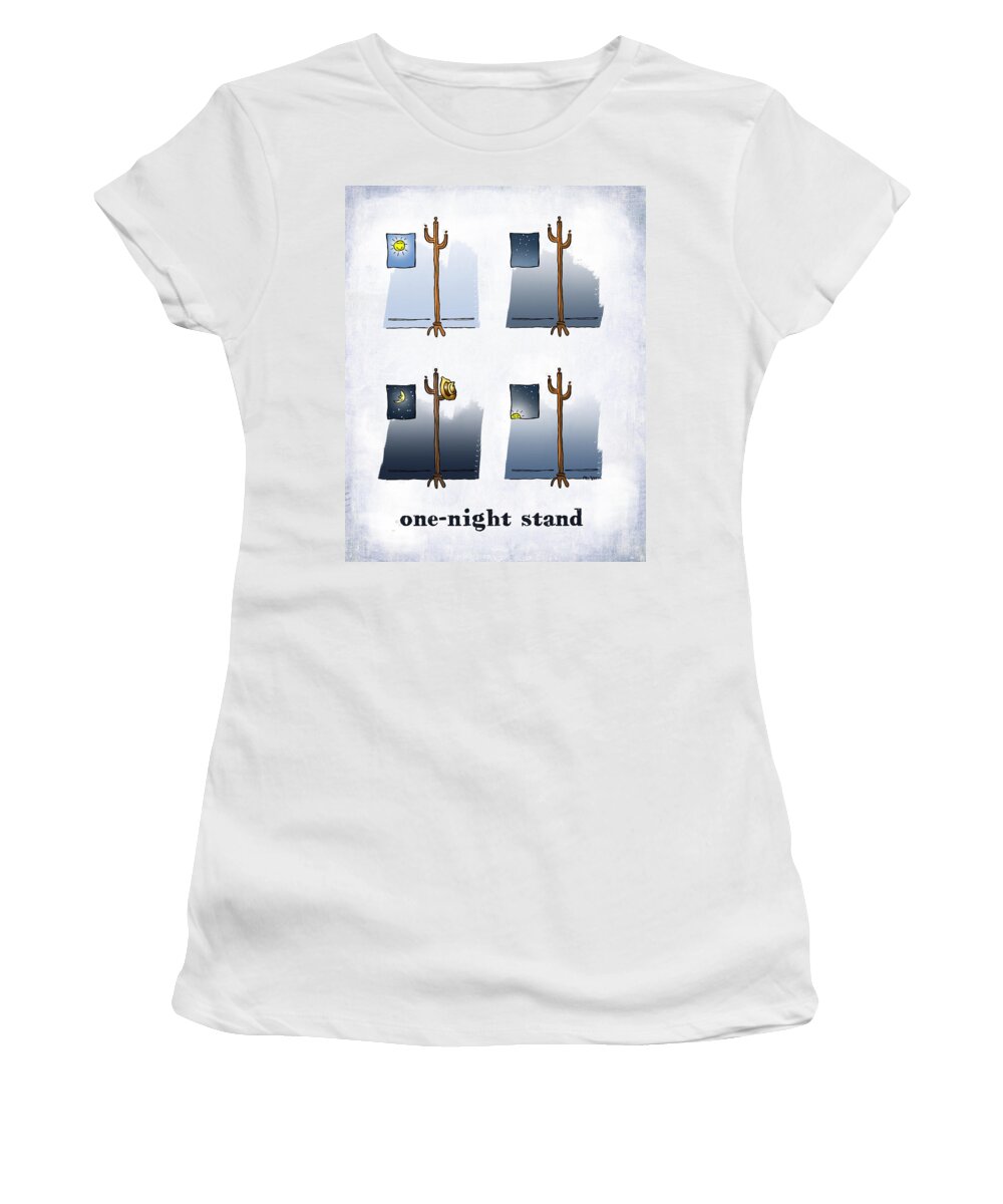 Day Women's T-Shirt featuring the digital art One Night Stand by Mark Armstrong