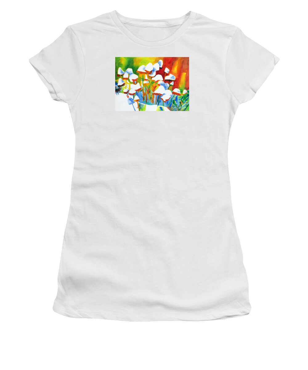 Painting Women's T-Shirt featuring the painting Opposites Attract by Kathy Braud