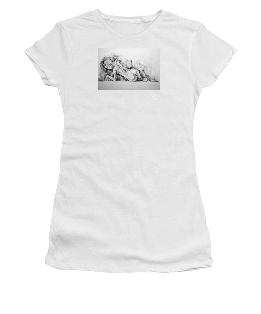 Erotic Women's T-Shirt featuring the drawing Page 7 by Dimitar Hristov