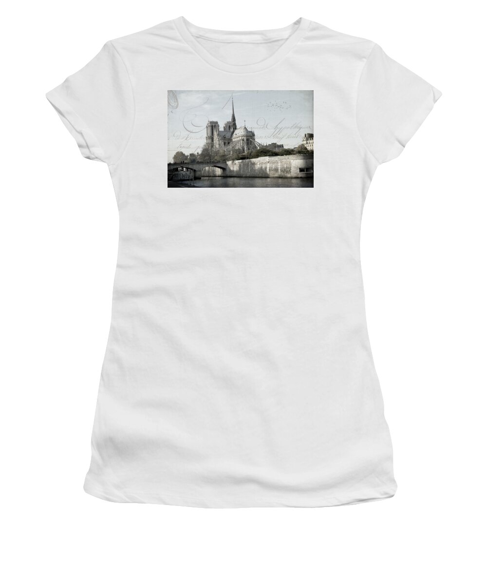 Evie Women's T-Shirt featuring the photograph Paris History by Evie Carrier