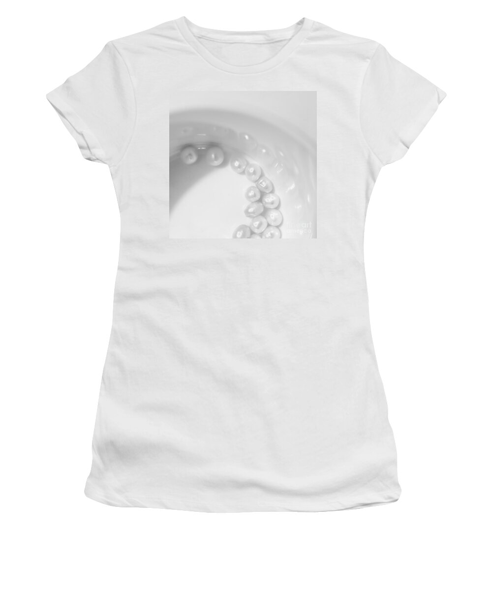Accessory Women's T-Shirt featuring the photograph Pearls On A Cup by Stelios Kleanthous