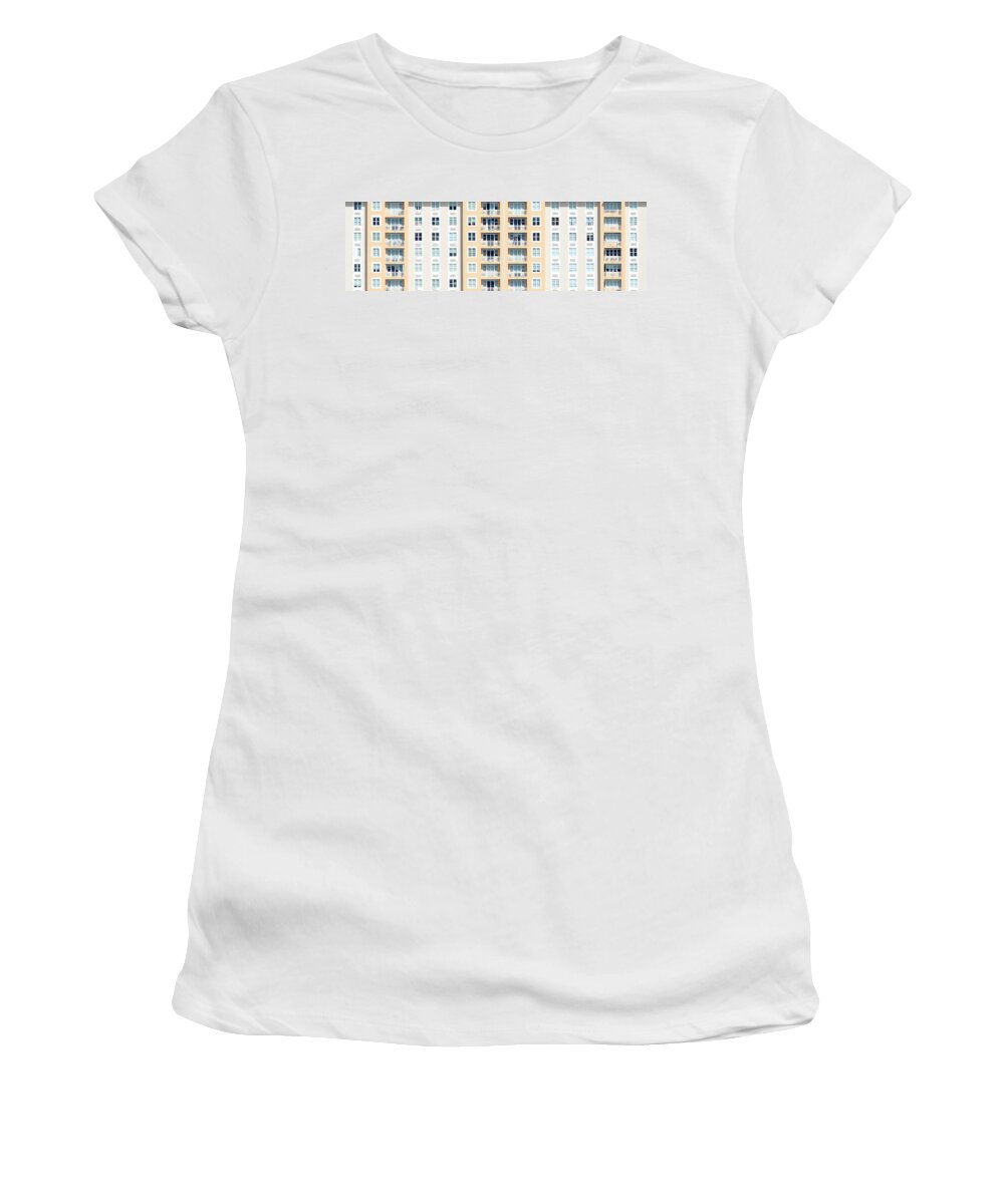 United States Women's T-Shirt featuring the photograph Phone Call on the Balcony by Darin Volpe