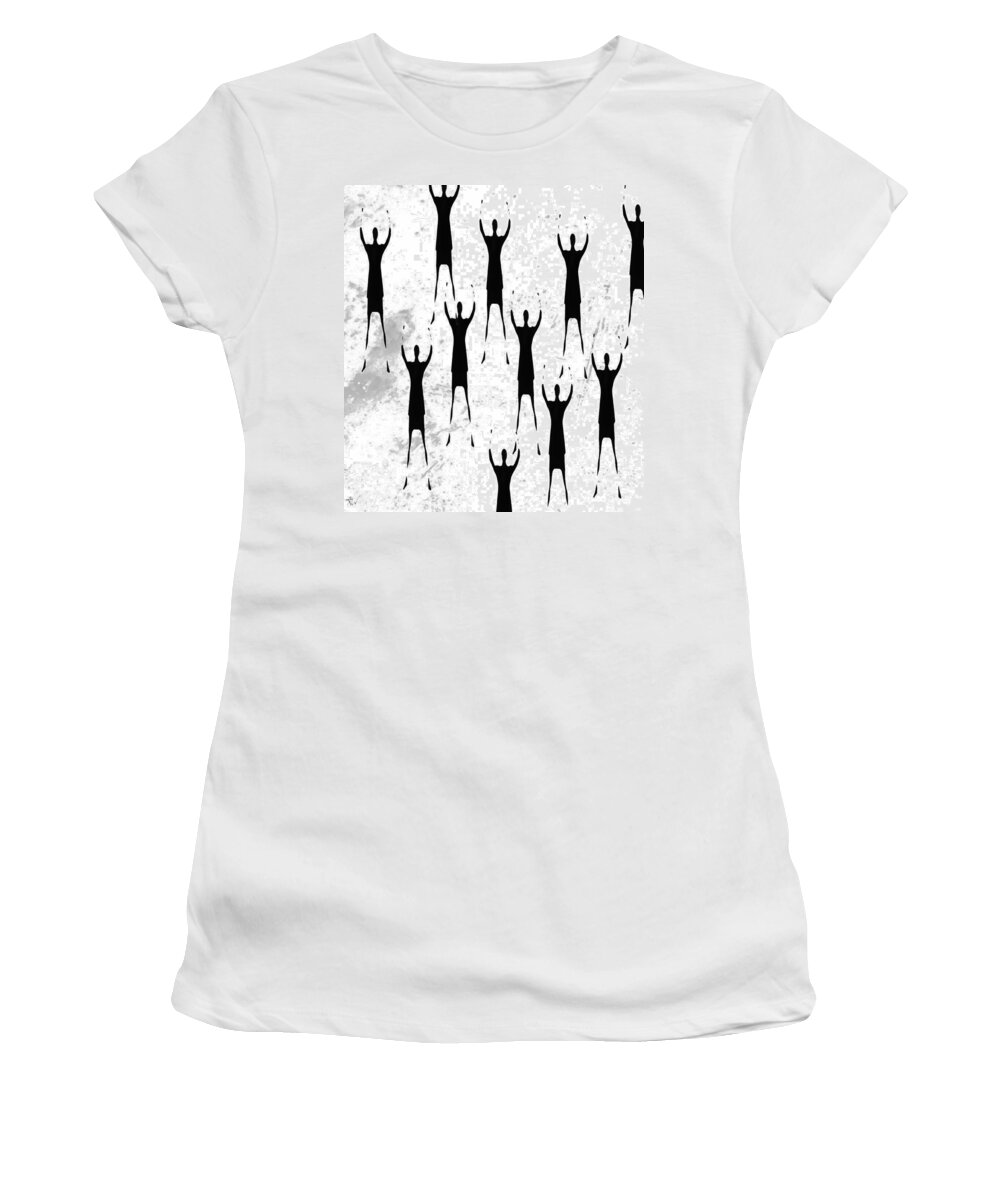 Cavemen Women's T-Shirt featuring the digital art Placement by Ken Walker