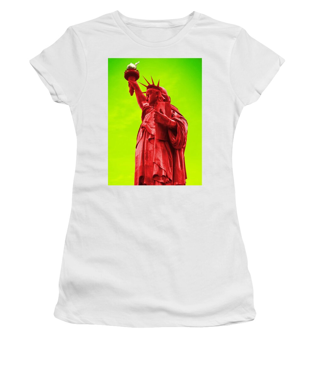Pop Art Women's T-Shirt featuring the photograph PoP ArT LiBeRtY by Mike McGlothlen