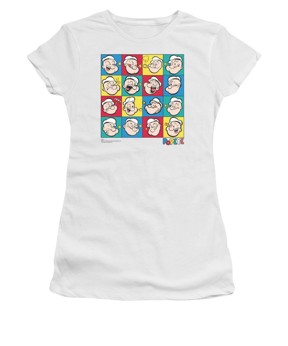 Popeye Women's T-Shirt featuring the digital art Popeye - Color Block by Brand A