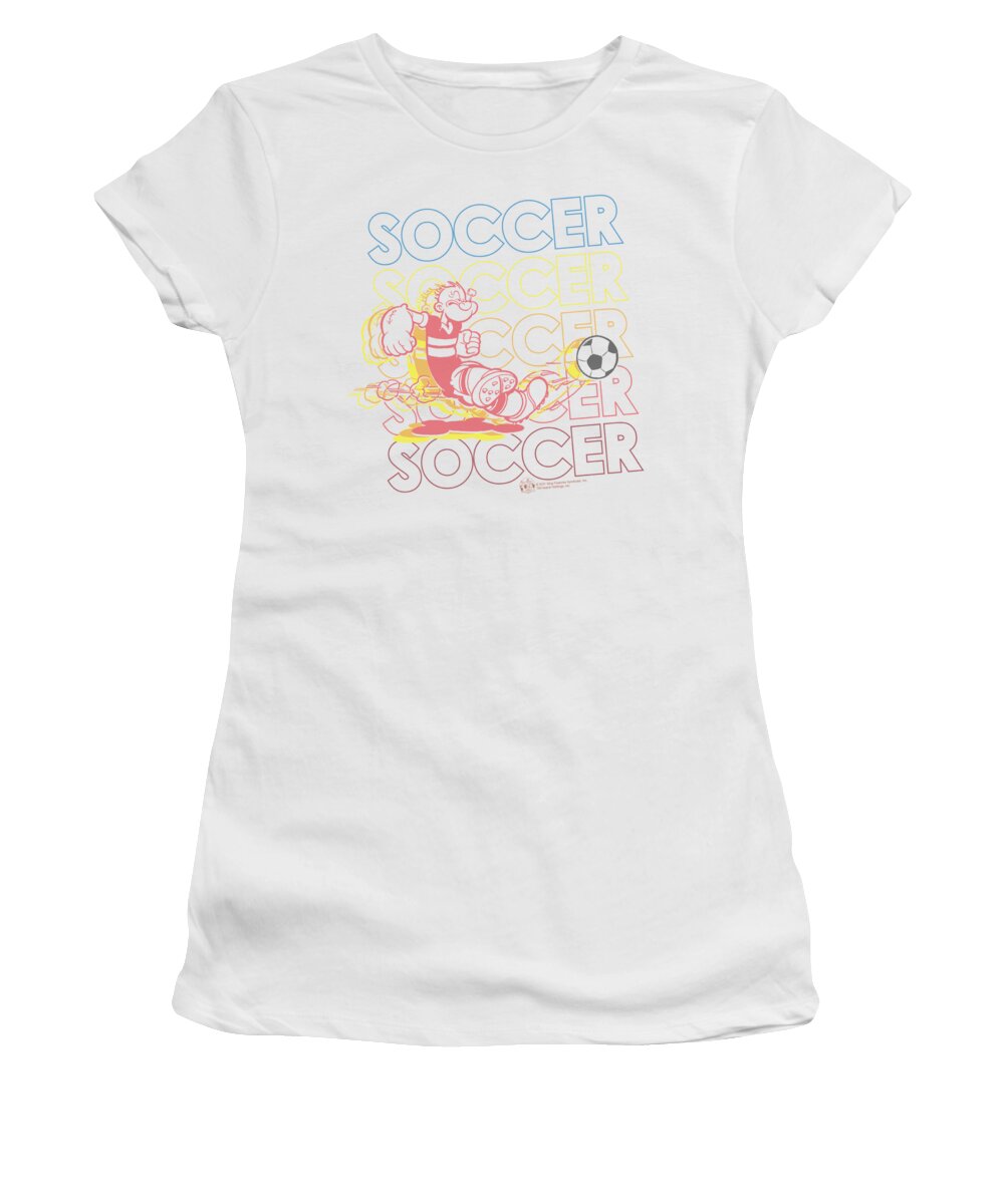 Popeye Women's T-Shirt featuring the digital art Popeye - Soccer by Brand A