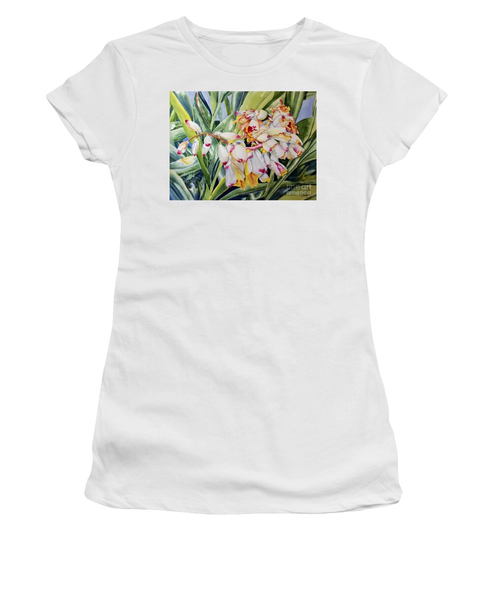 Floral Women's T-Shirt featuring the painting Poppin Out II by Kandyce Waltensperger