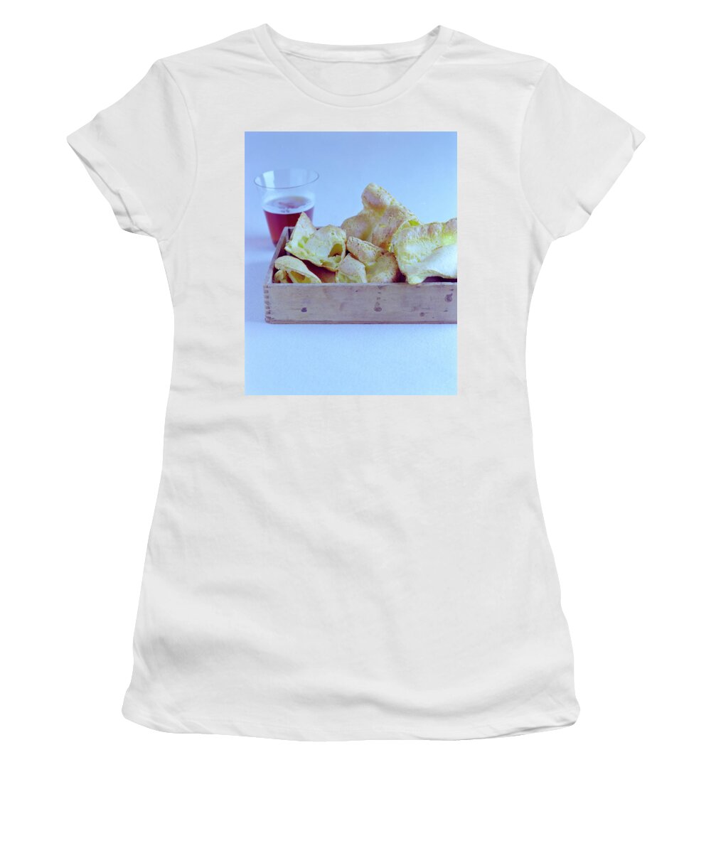 Cooking Women's T-Shirt featuring the photograph Pork Rinds With A Pint by Romulo Yanes