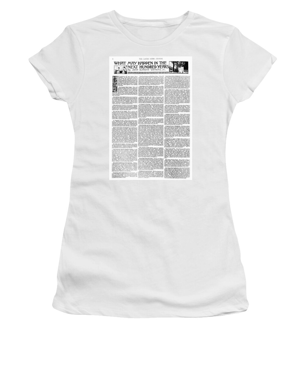 1900 Women's T-Shirt featuring the painting Predictions, 1900 by Granger