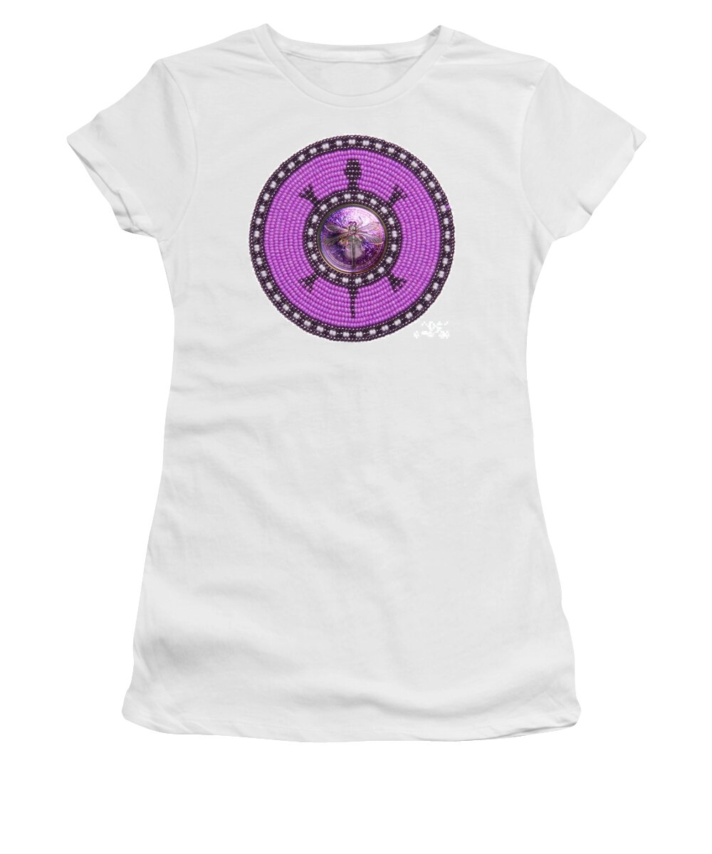 Dragonfly Women's T-Shirt featuring the digital art Purple Dragonfly by Douglas Limon