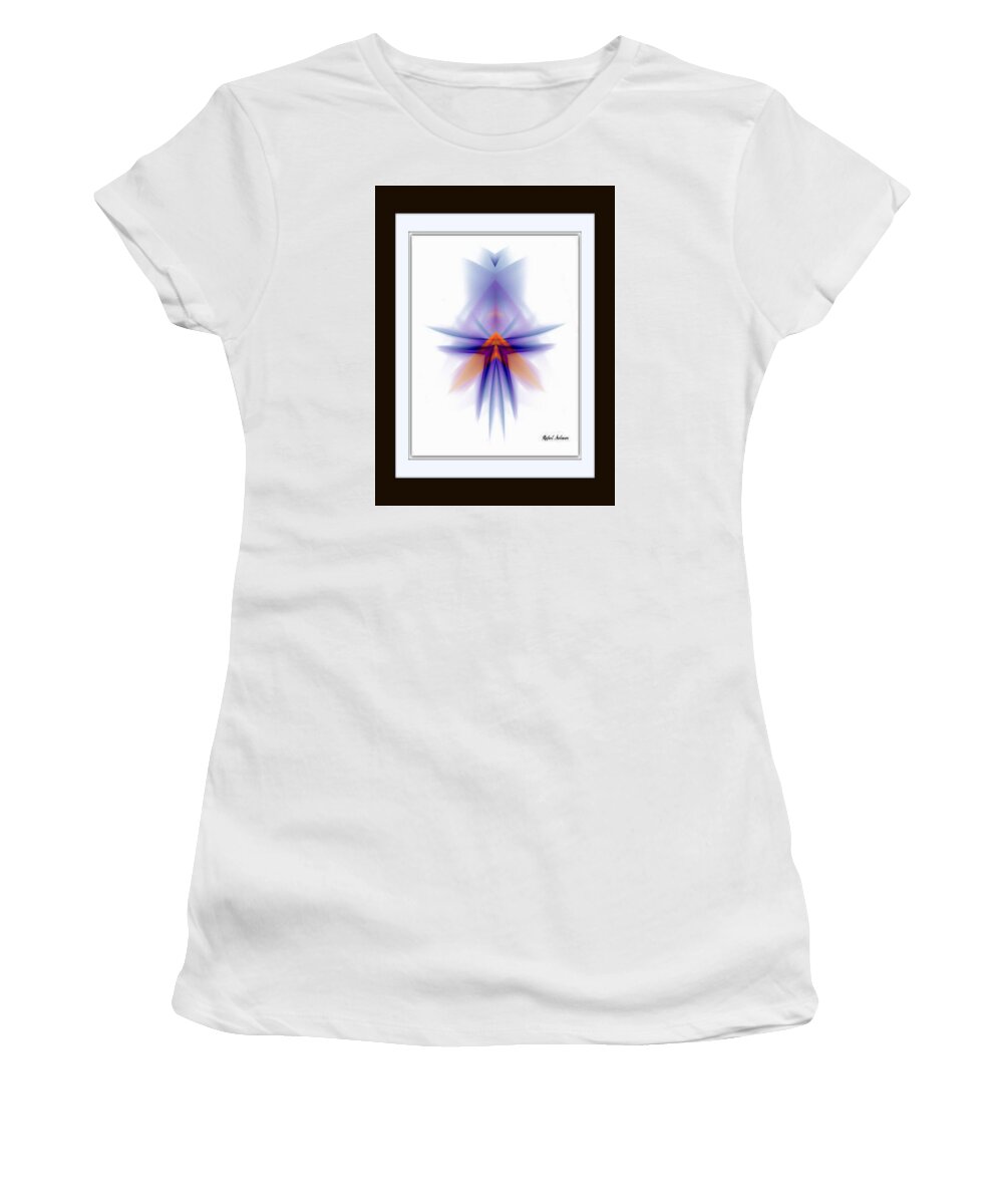Abstract Women's T-Shirt featuring the painting Purple Rain by Rafael Salazar