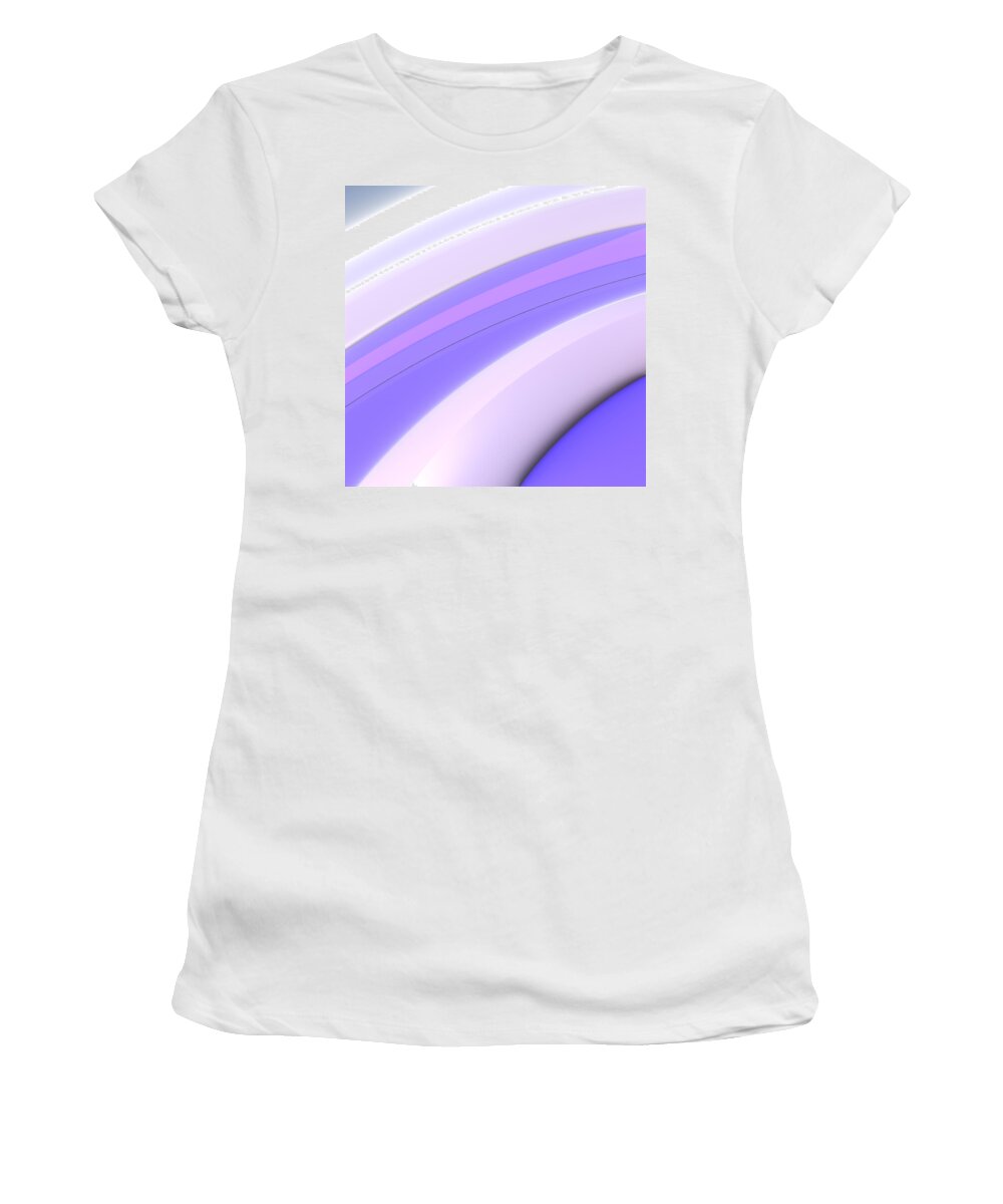 Fog Women's T-Shirt featuring the digital art Purple Swirls by Lyle Hatch