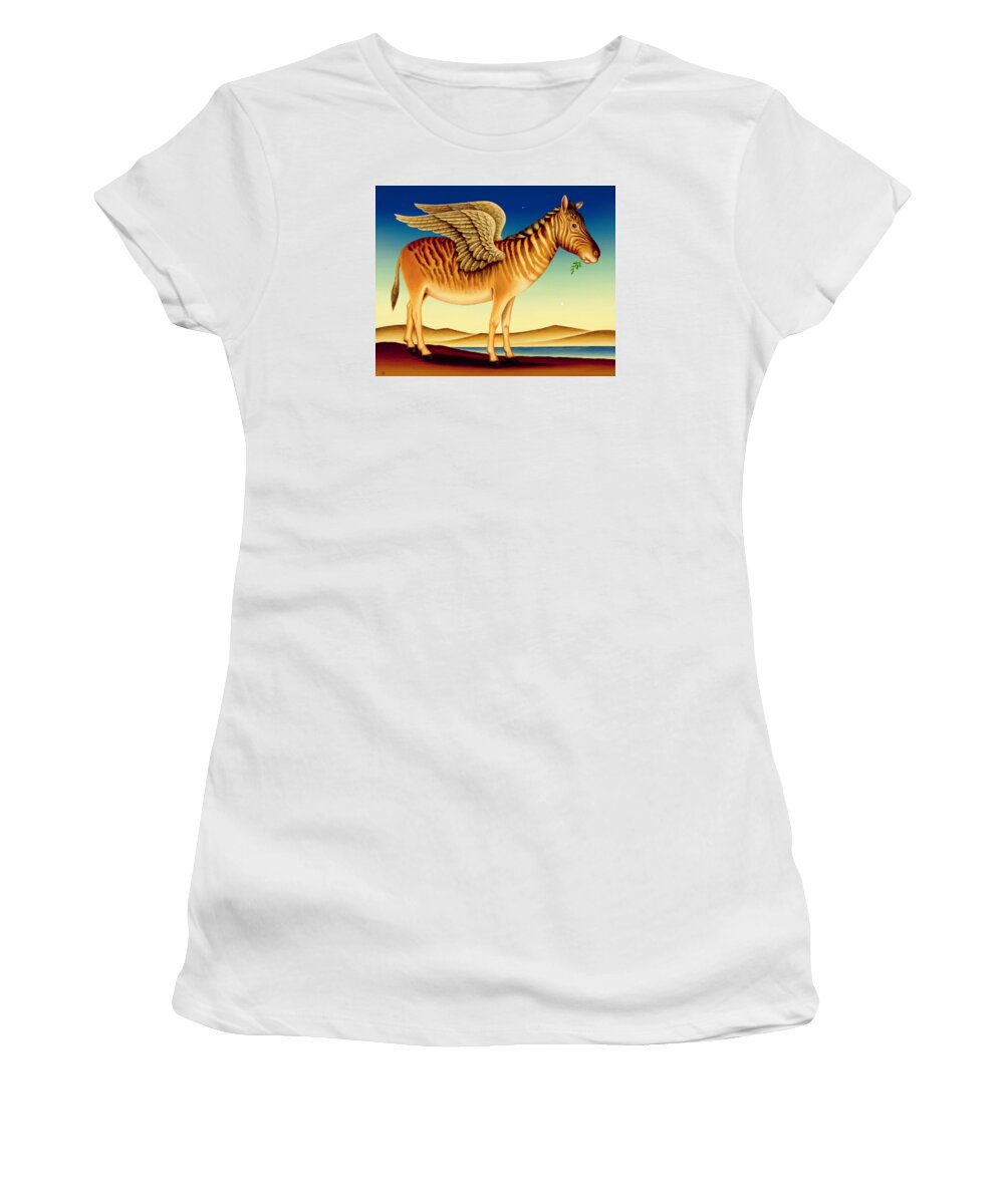Desert Women's T-Shirt featuring the painting Quagga by Frances Broomfield