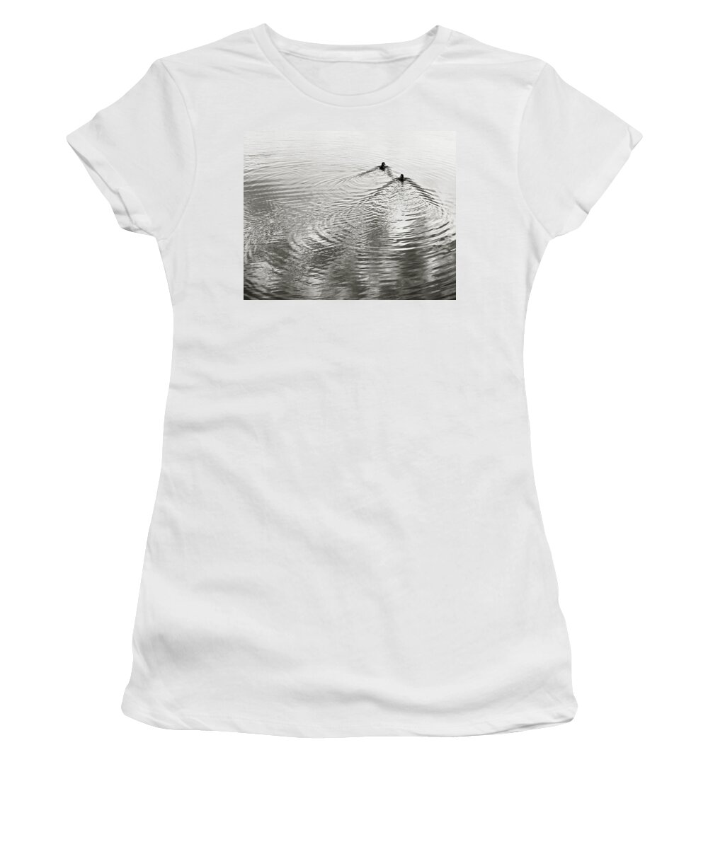 Duck Women's T-Shirt featuring the photograph Reflections by Charles Harden