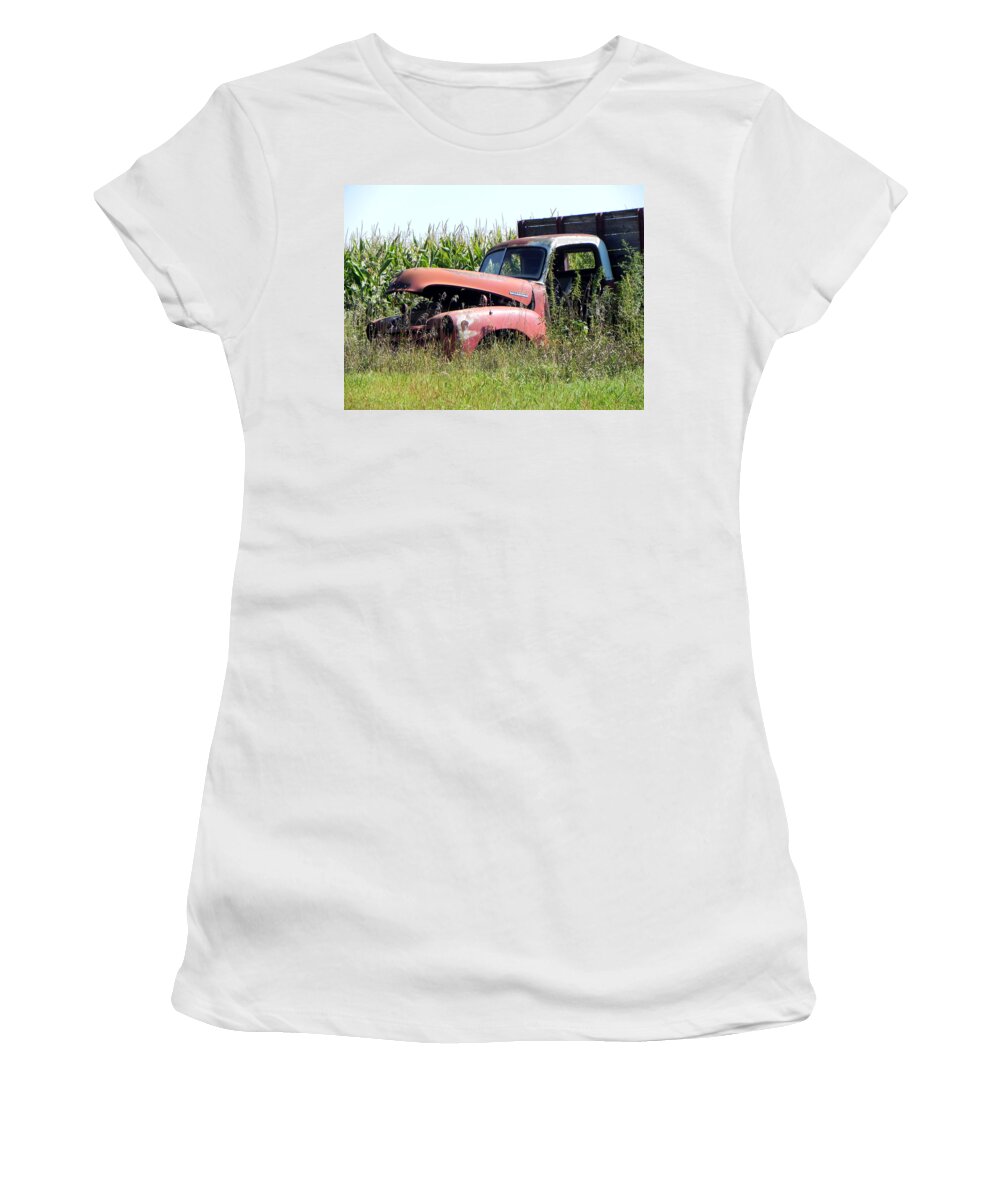 Truck Women's T-Shirt featuring the photograph Retired by Deb Halloran
