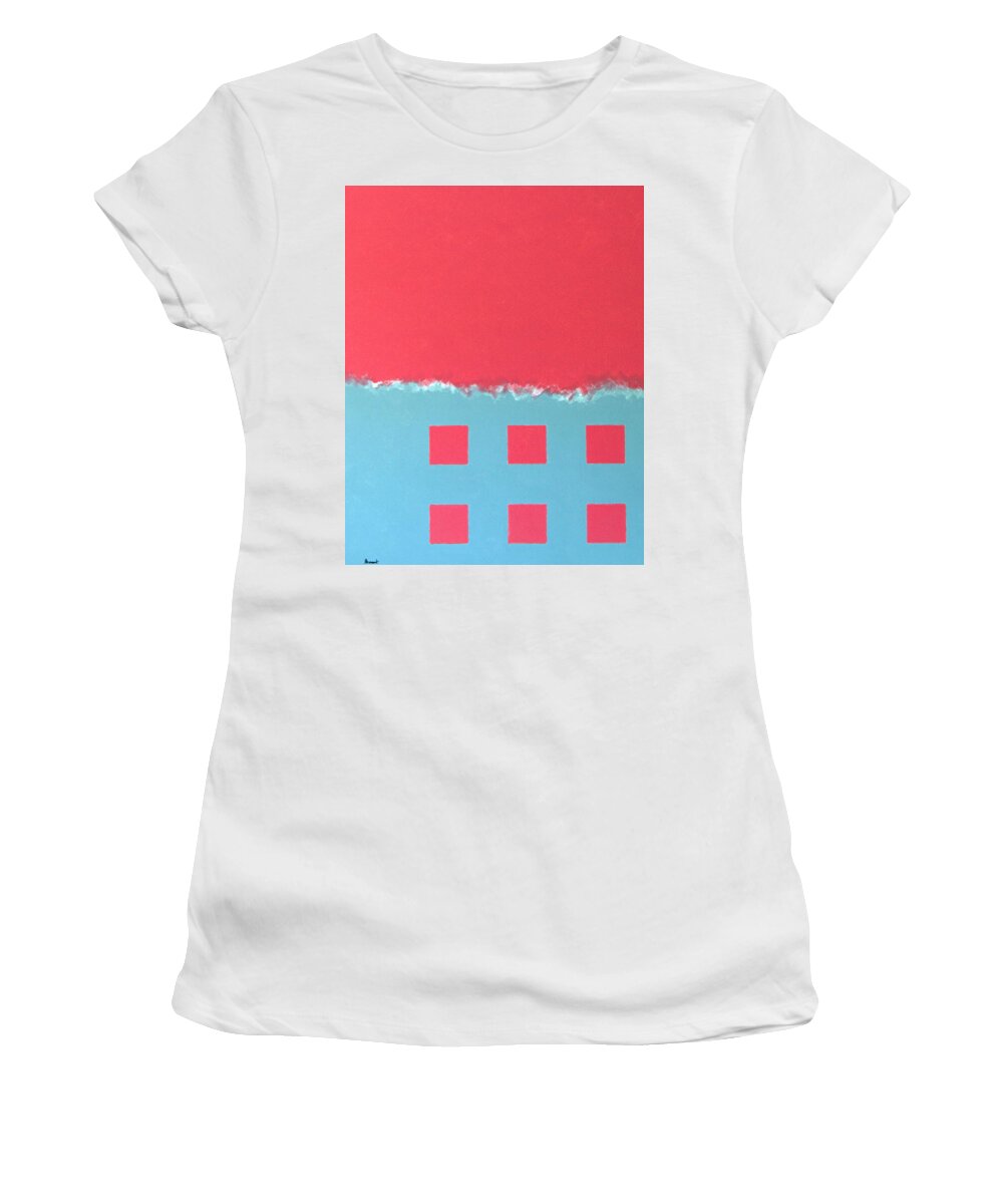 Geometric Women's T-Shirt featuring the painting Riptide by Thomas Gronowski