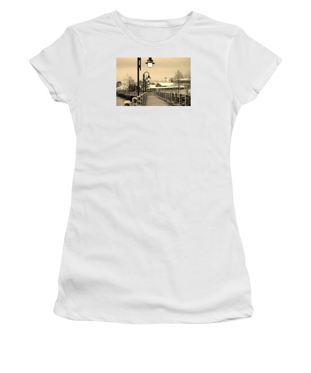 River Women's T-Shirt featuring the photograph Riverfront by Cynthia Guinn