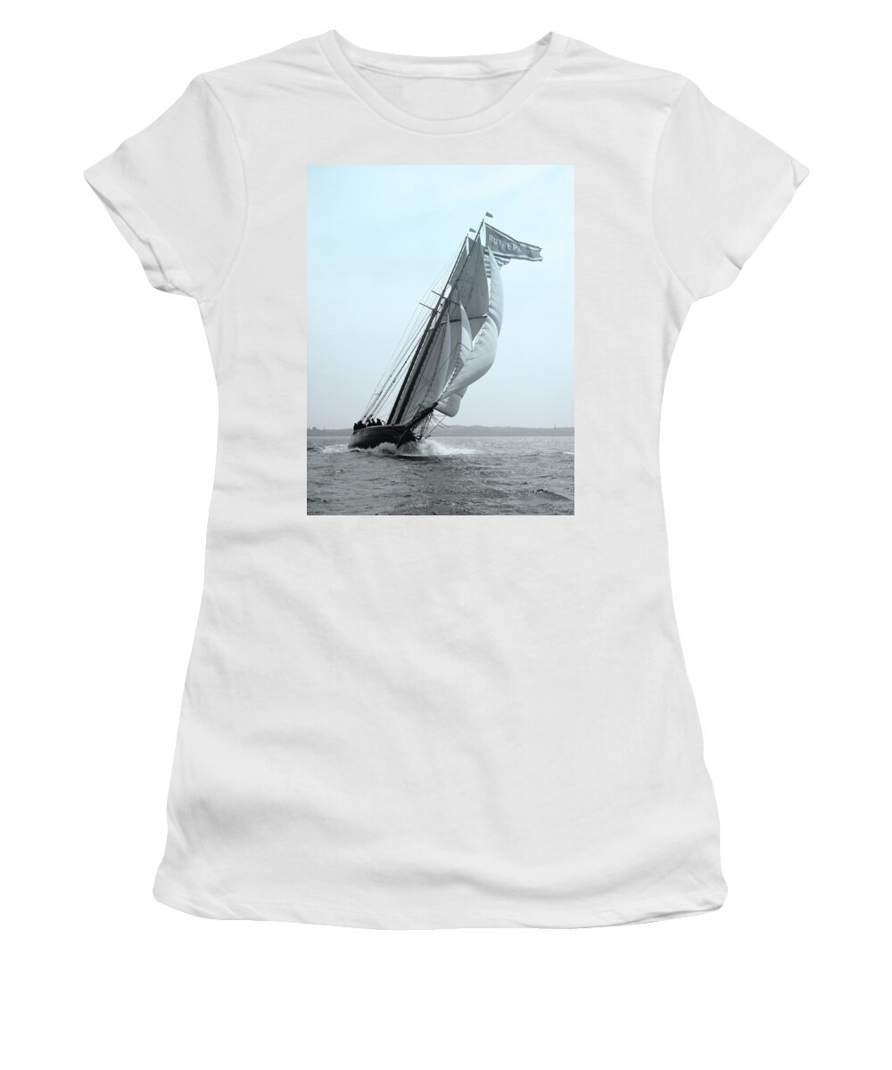 Photography Women's T-Shirt featuring the digital art Sail Racing by Gary Grayson