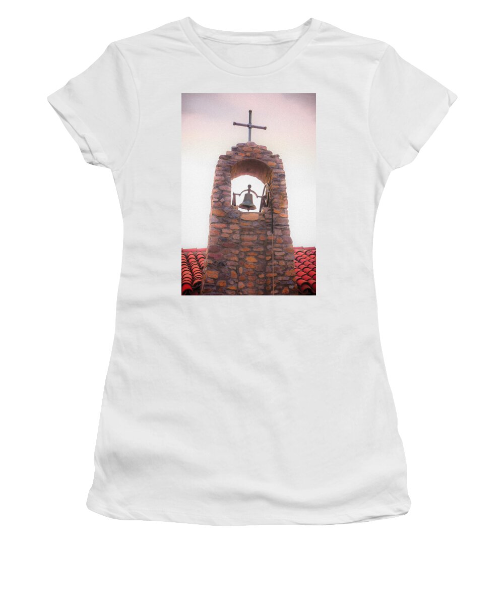 Chapel Women's T-Shirt featuring the photograph Santa Ysabel Mission Bell Tower by Scott Campbell
