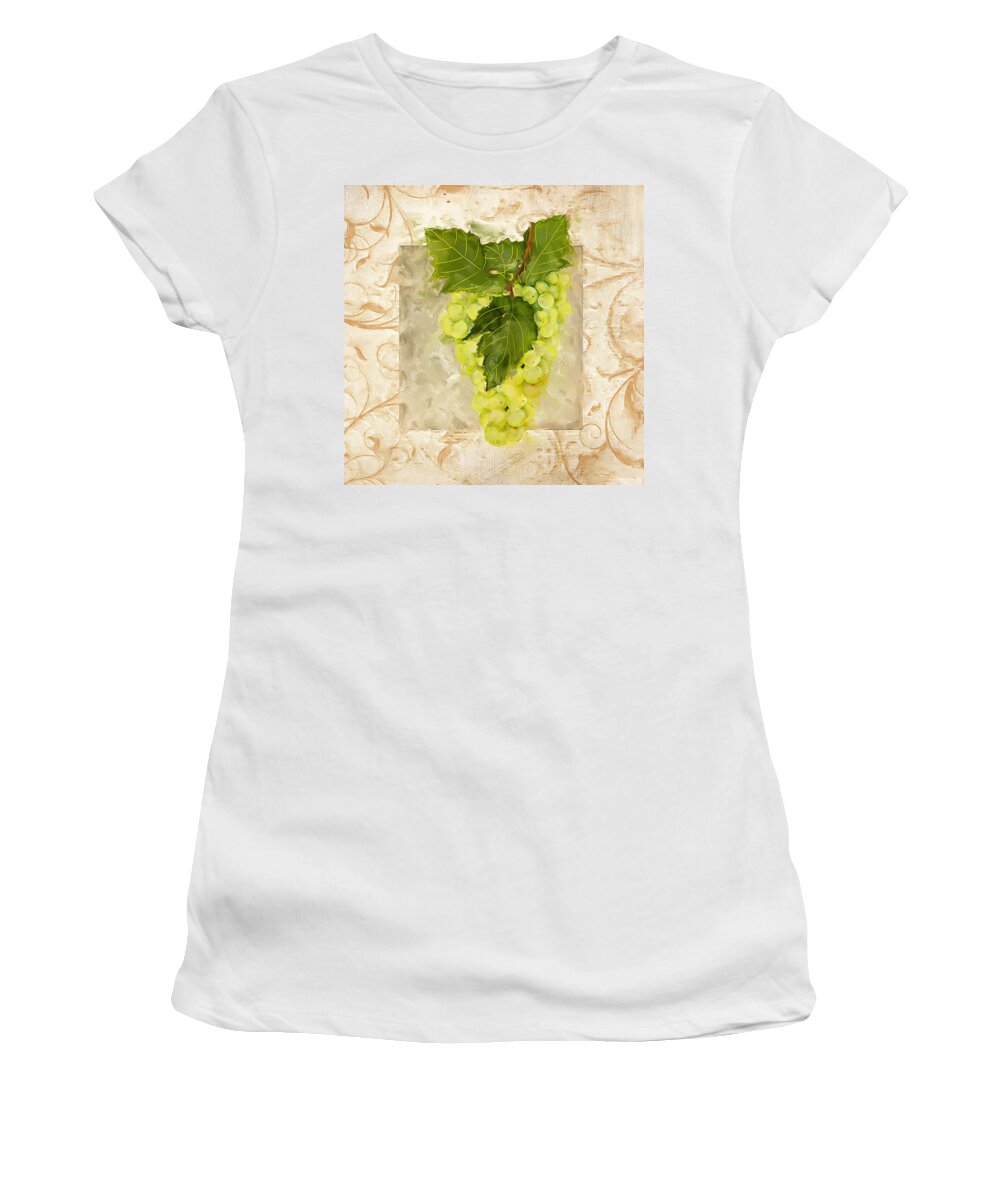 Wine Women's T-Shirt featuring the painting Sauvignon Blanc by Lourry Legarde