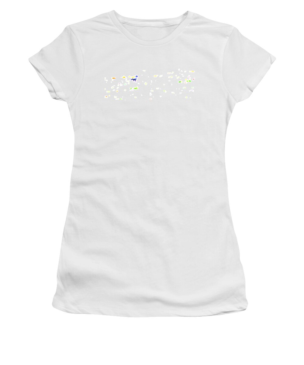 Seagull Women's T-Shirt featuring the digital art Seagull on Beach by Cathy Anderson