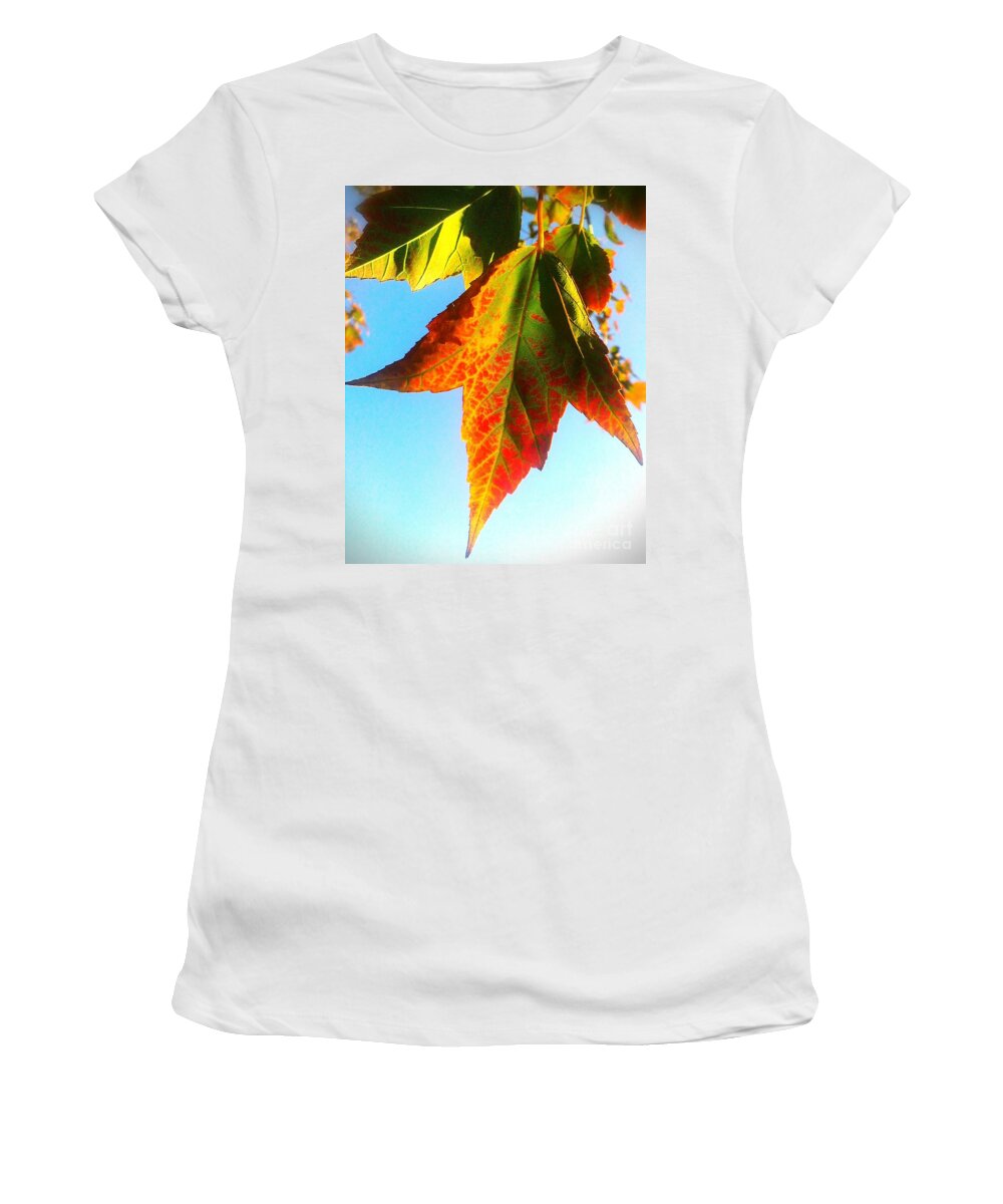 Leaf Women's T-Shirt featuring the photograph Season's Change by James Aiken